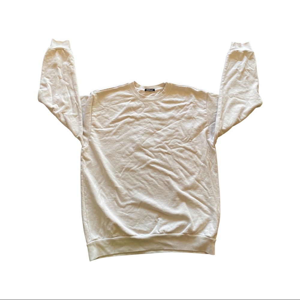Talentless Men’s premium crew neck cream white